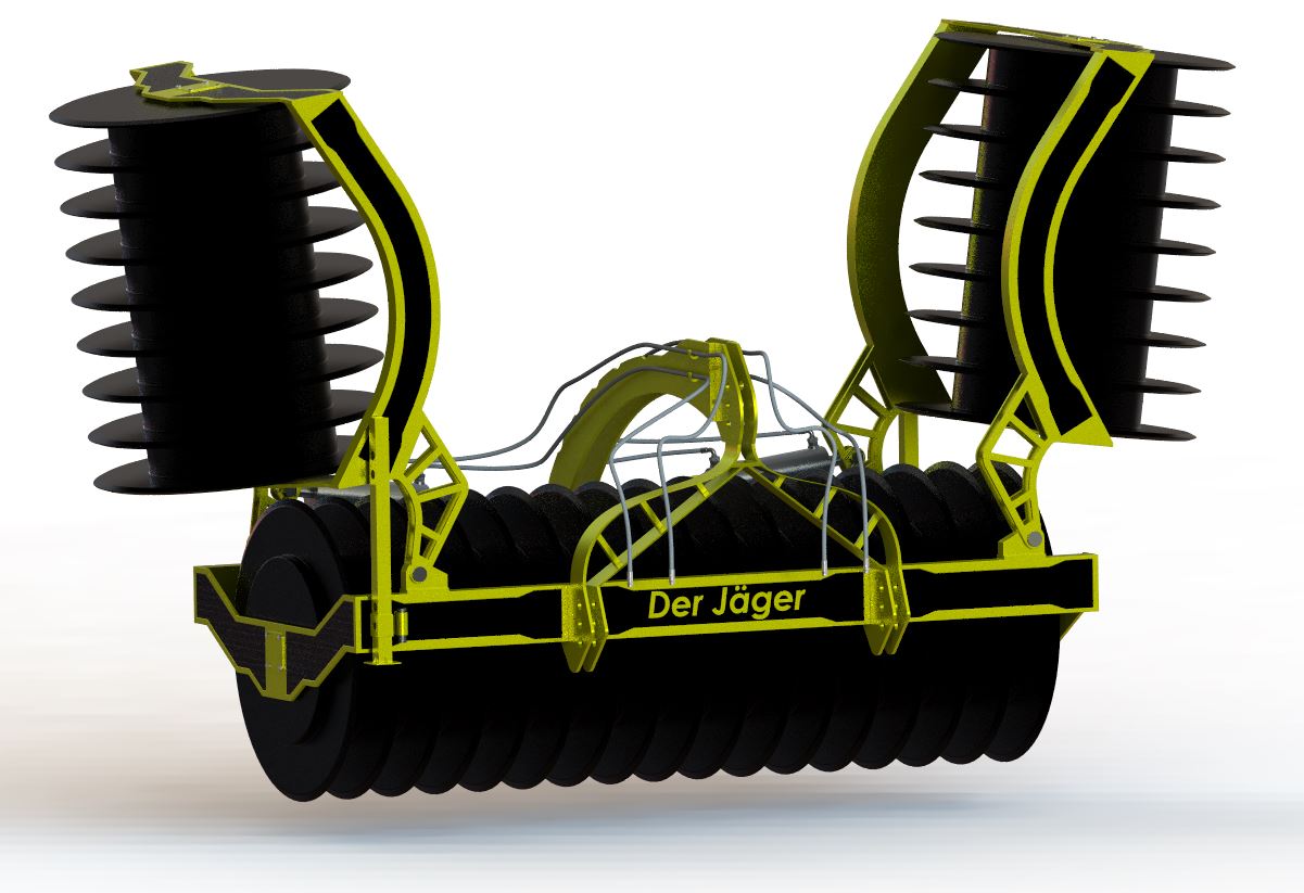 青贮料压实机滚筒3D数模图纸 Solidworks设计